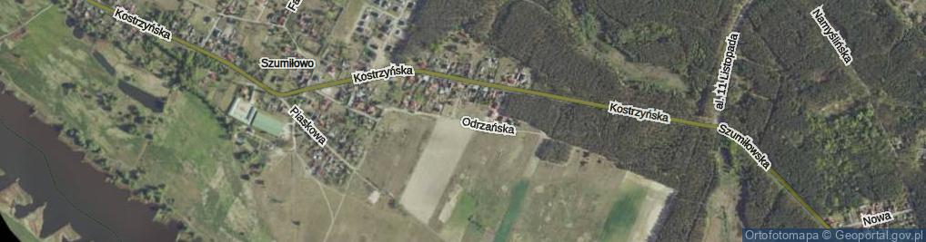 Zdjęcie satelitarne Odrzańska ul.